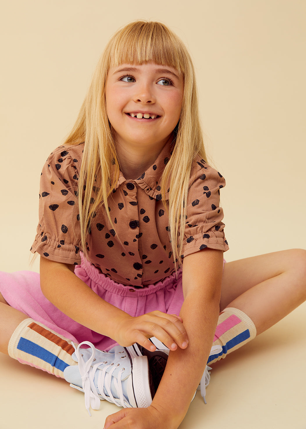 socks multi stripe pink