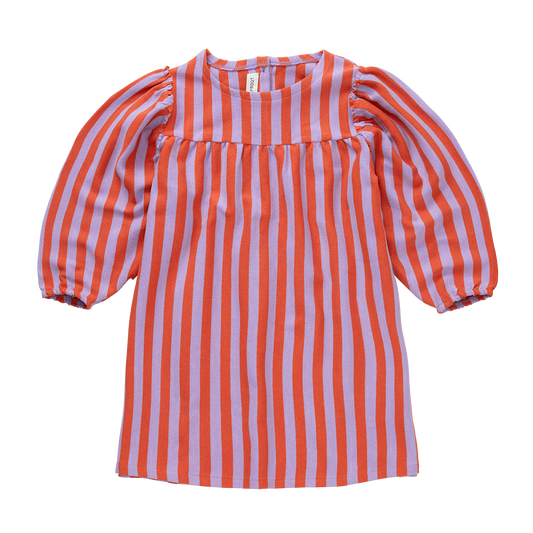 Jurk lila stripes