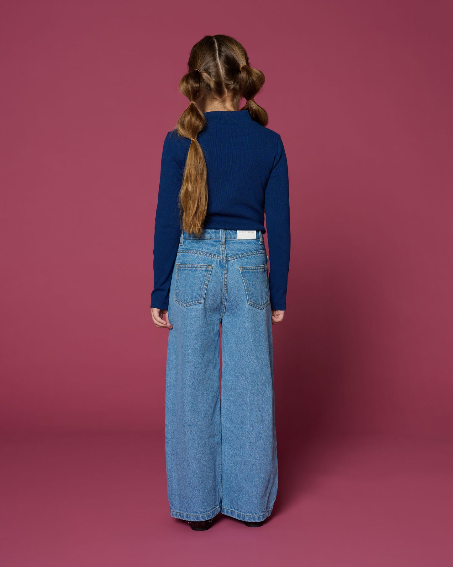 Wide leg jeans - mid blue