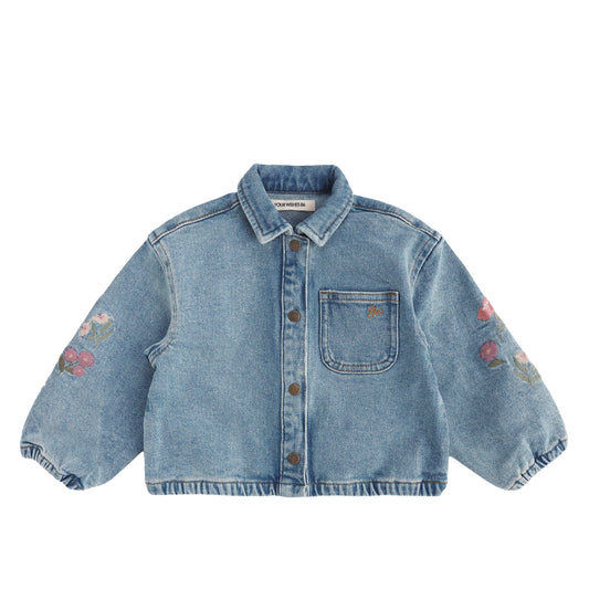 Embroidery Jacket Blue Denim