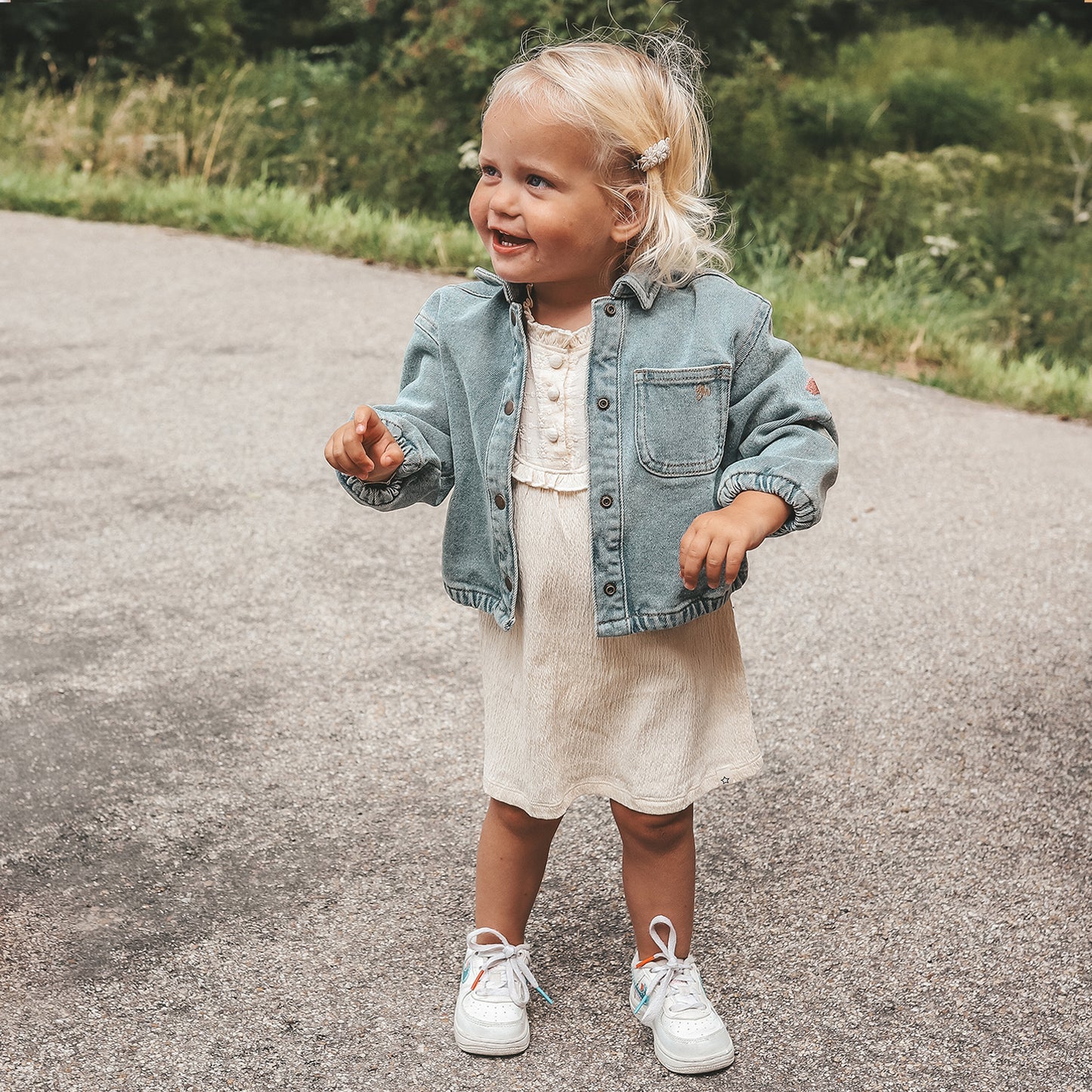 Embroidery Jacket Blue Denim