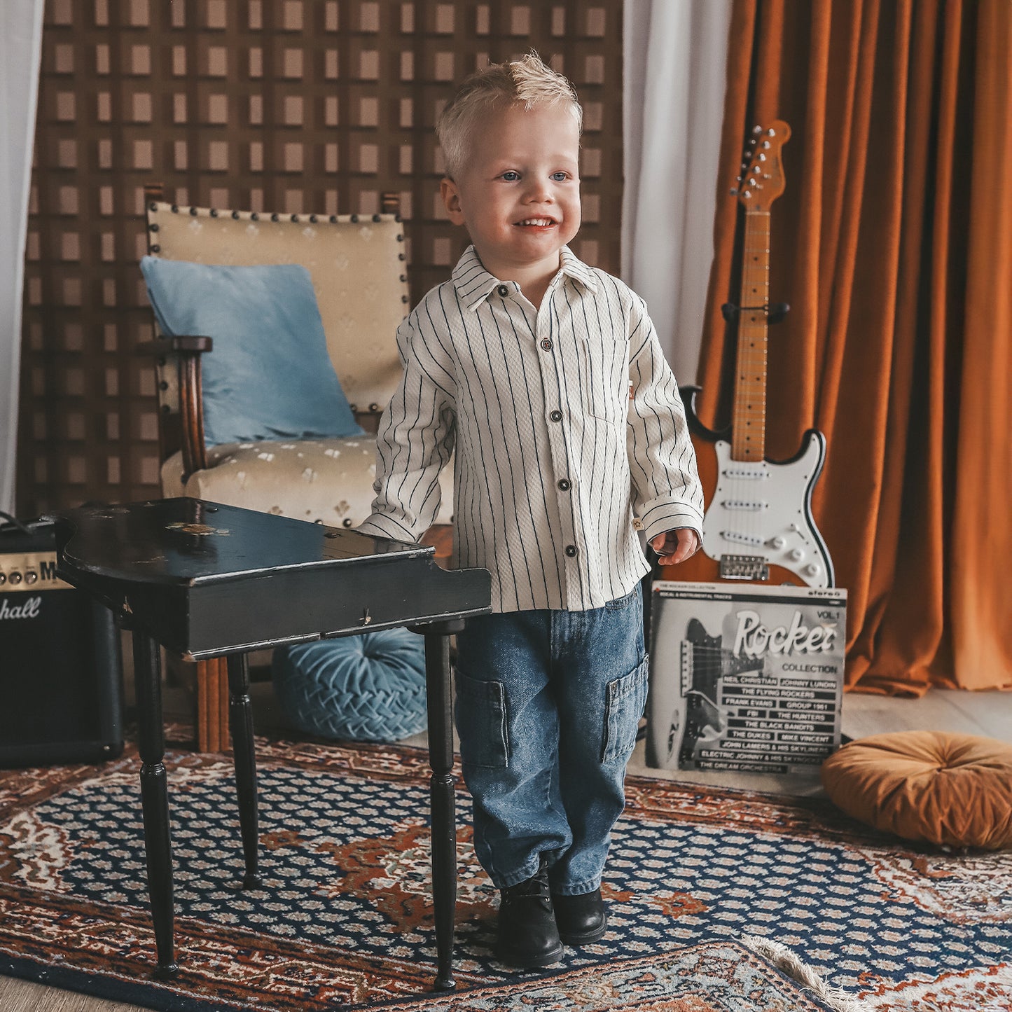 relaxed shirt cotton stripes