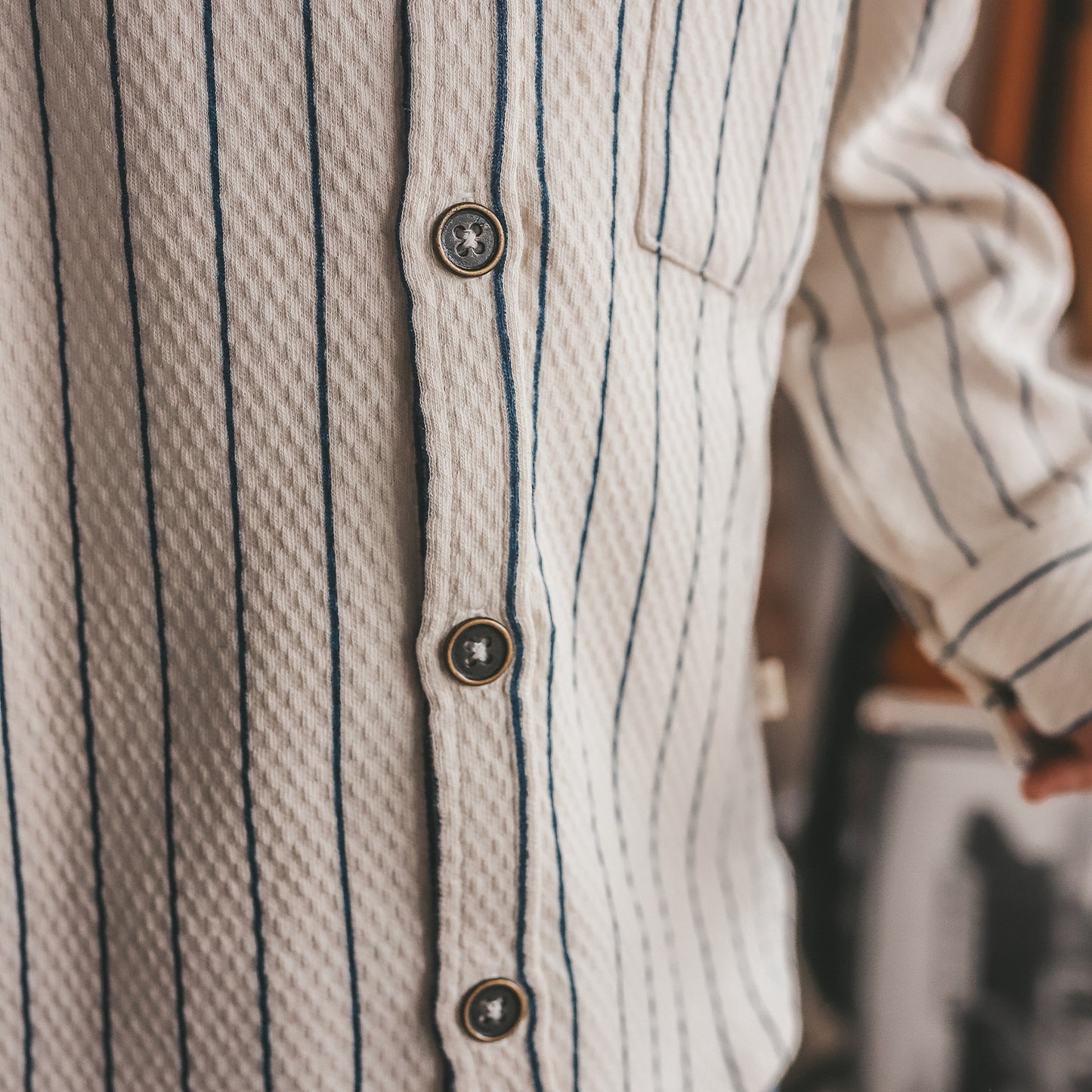 relaxed shirt cotton stripes