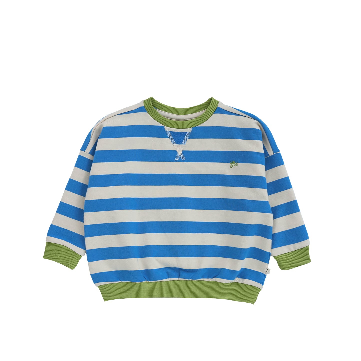oversized sweater stripes blue