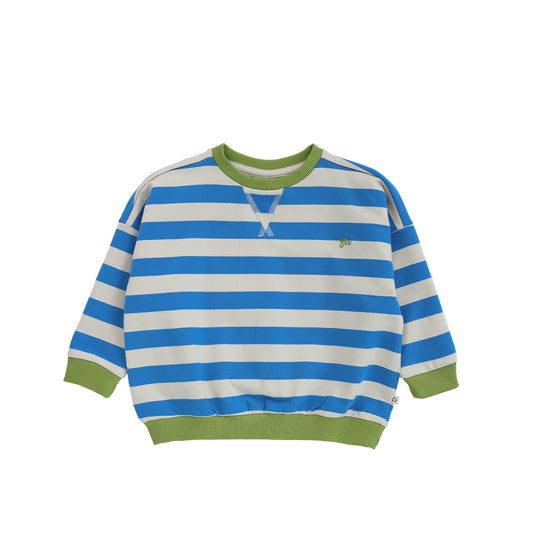 oversized sweater stripes blue