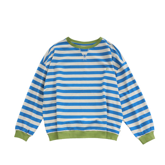 oversized sweater stripes blue Mom