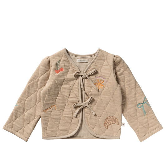 Quilted Jersey embroidery dune