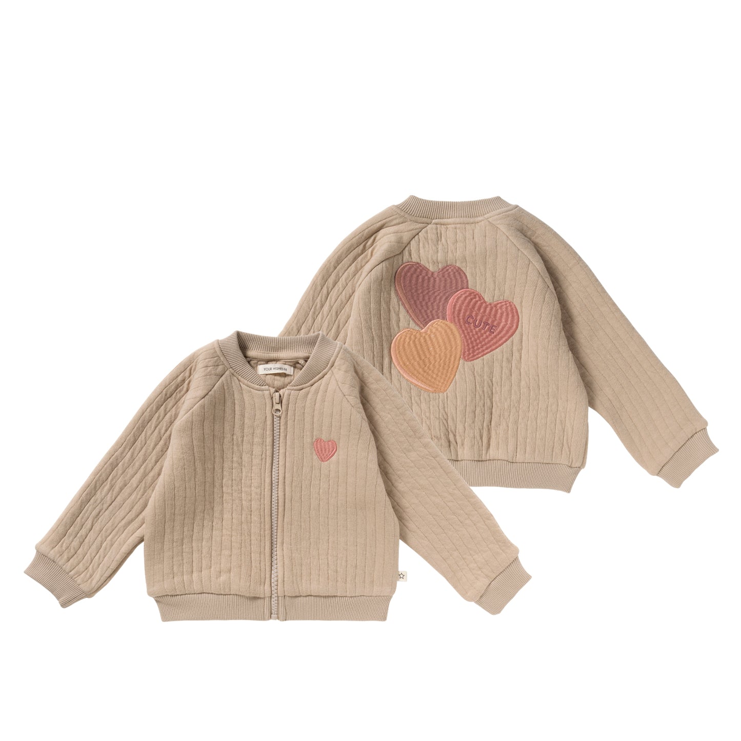 Quilted Jacket Candy Hearts dune