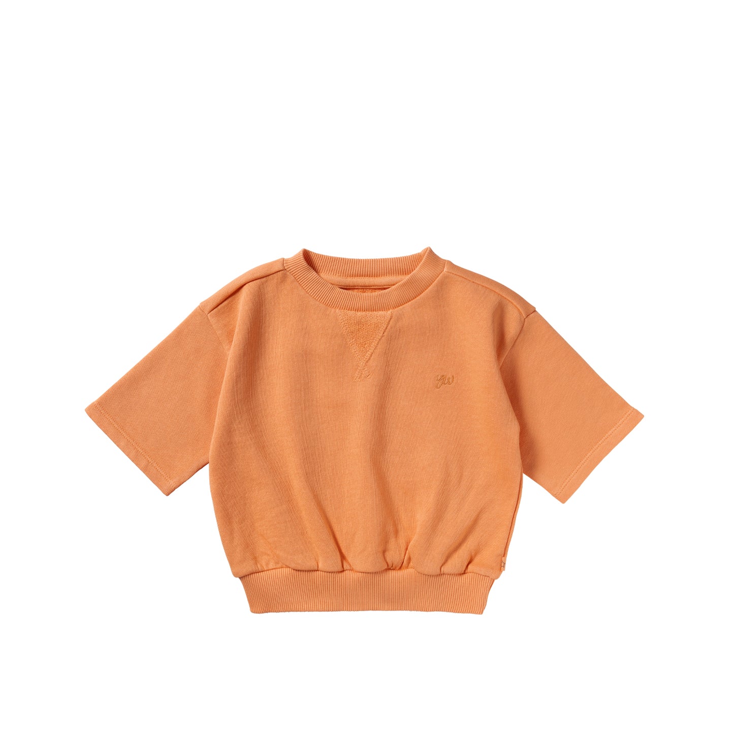 French knit Shortsleeve sweater copper tan