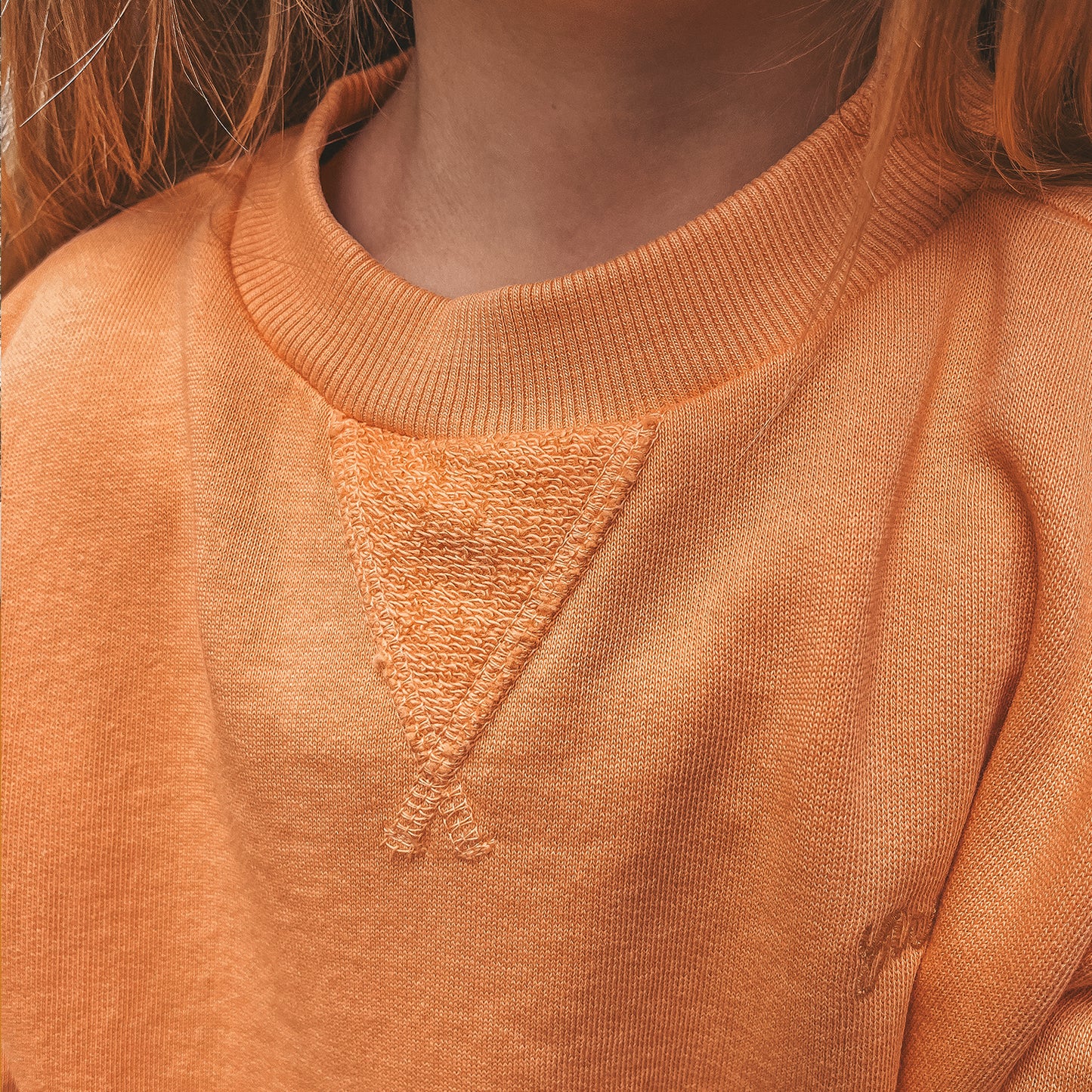French knit Shortsleeve sweater copper tan