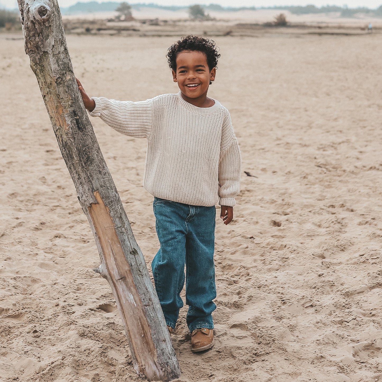 Chunky knit sweater sand