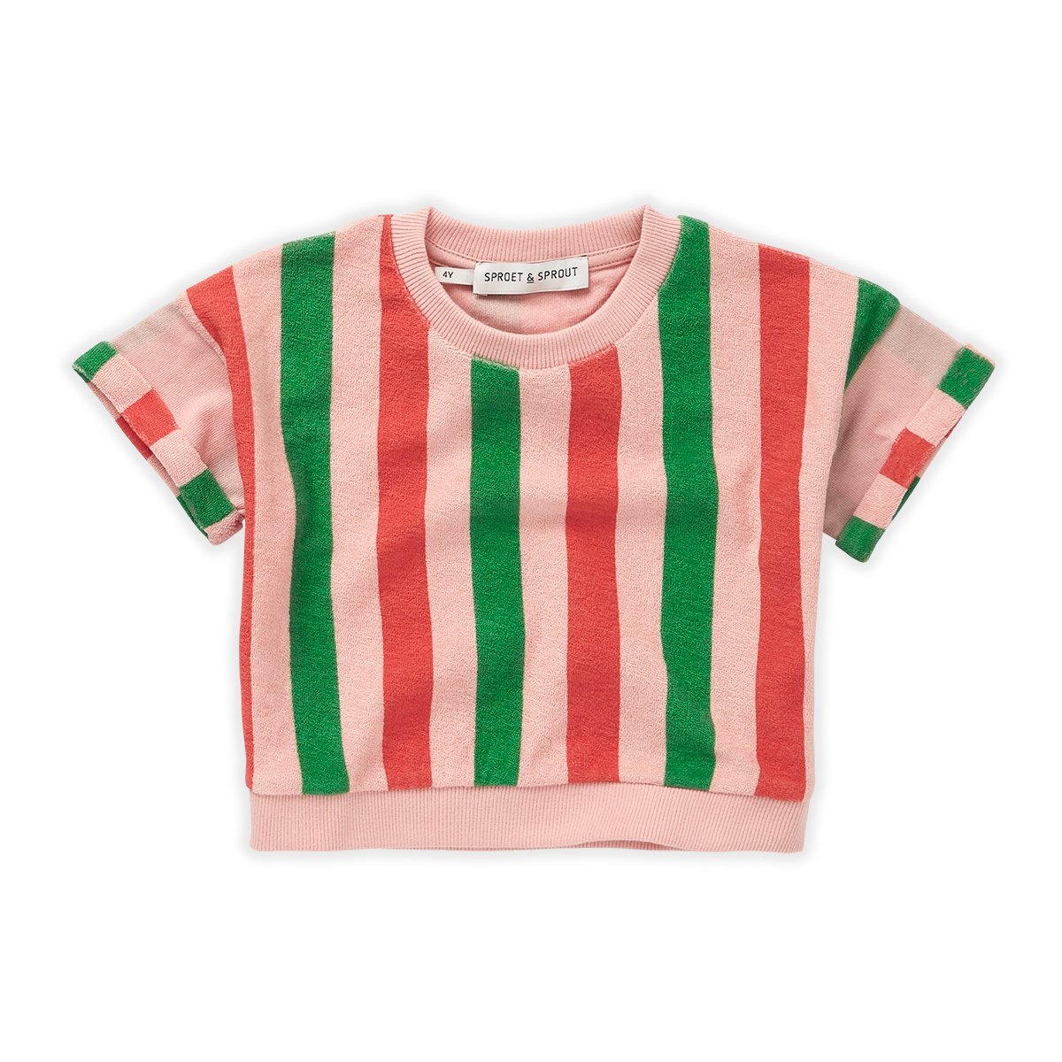 T-shirt cropped stripe